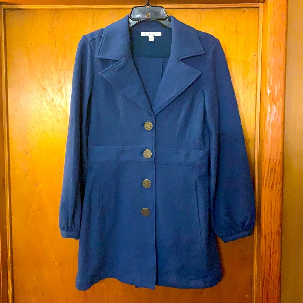Cabi dark teal wool jacket. Size S.